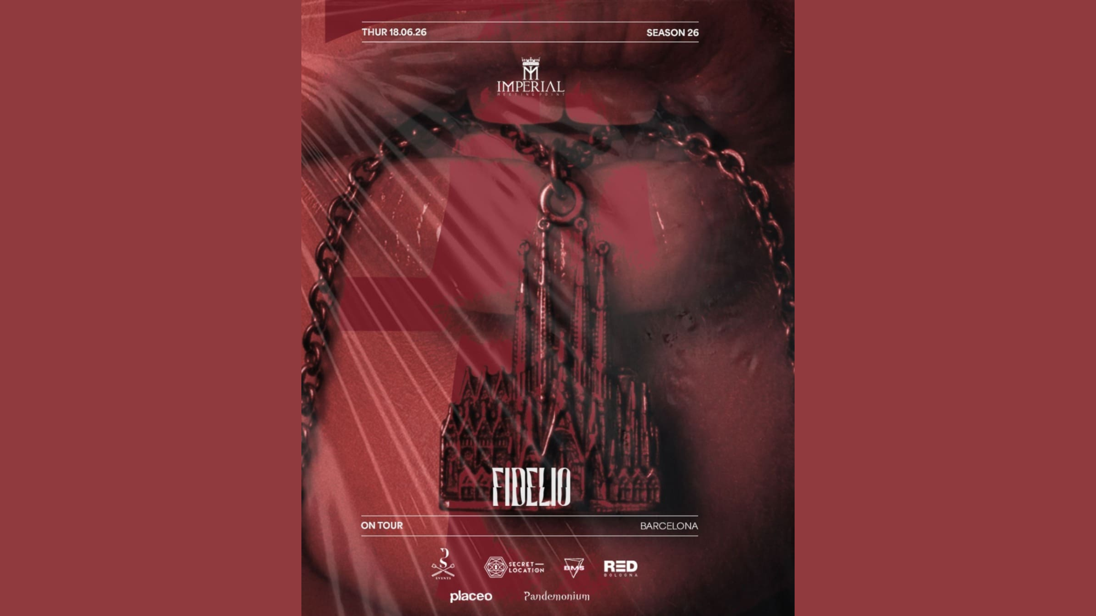 Flyer de Fidelio, fiesta exclusiva sex positive en Barcelona