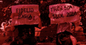 Cartel promocional de Fidelio Barcelona durante Off Week en Imperial Meeting Point.