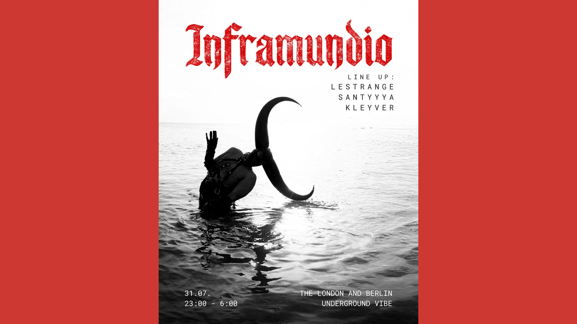 Banner promocional de Inframundio, evento de cultura alternativa y nightlife en Barcelona