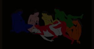 Ilustración artística sobre feminismo, diversidad corporal y espacios sex positive