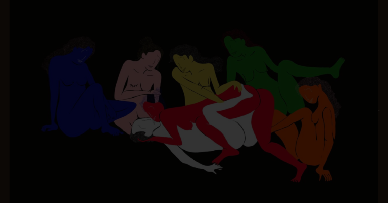 Ilustración artística sobre feminismo, diversidad corporal y espacios sex positive