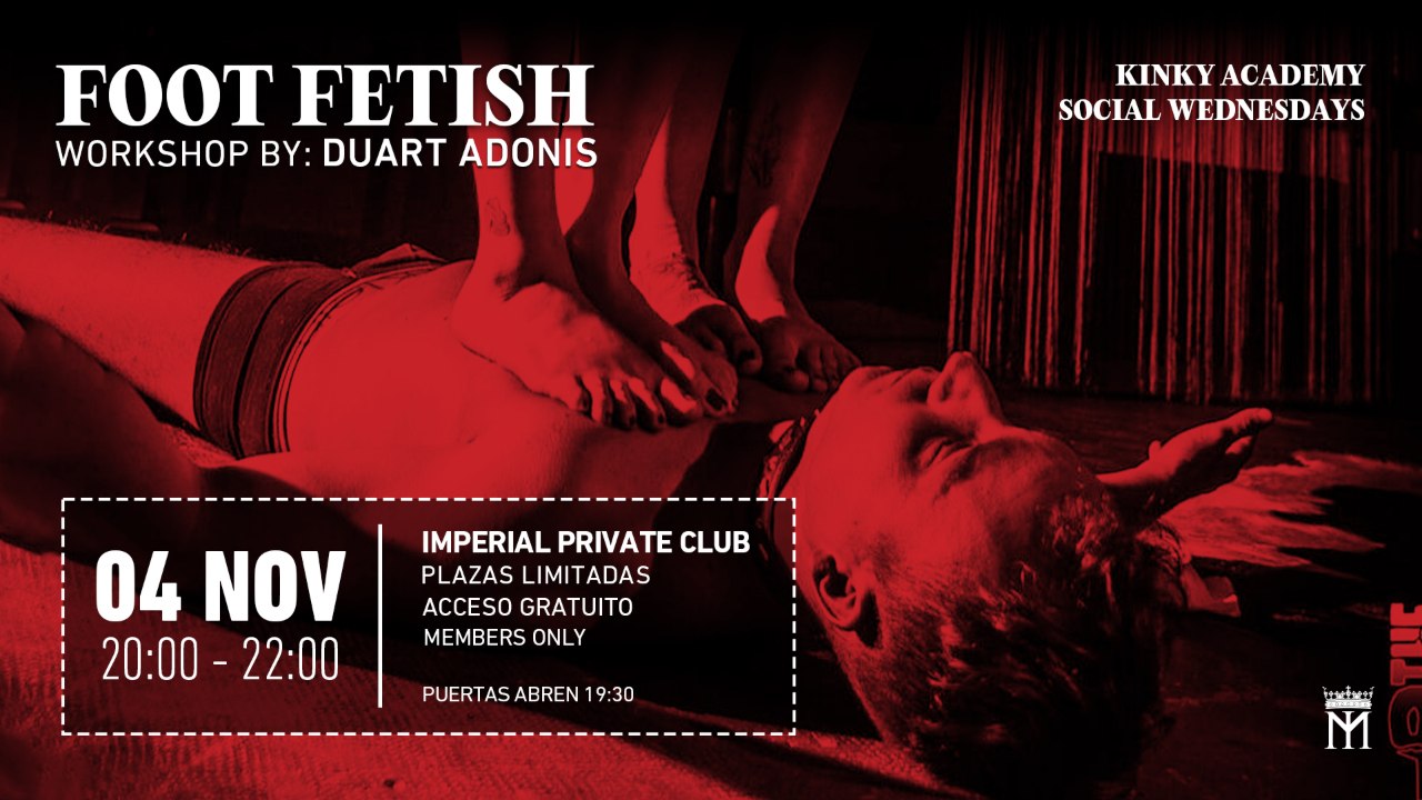 Foot Fetish Workshop — Kinky Academy con Duart Adonis en Barcelona
